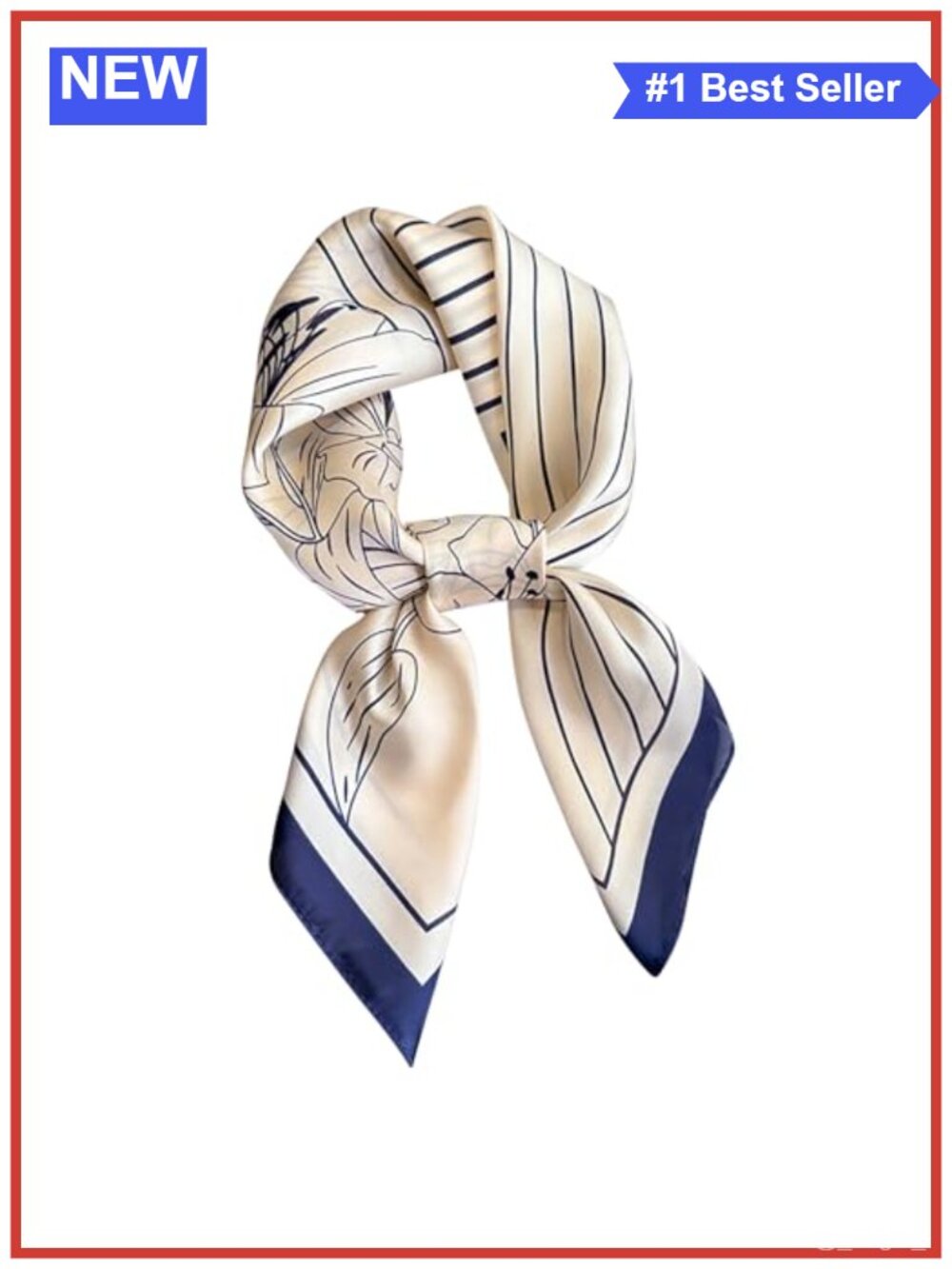 Silk Feeling Satin Square Hair Scarf Bandana 27.5" Lightweight